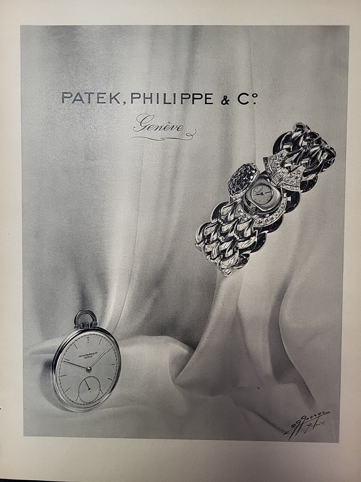 Patek Philippe & Cie Swiss Watches 1944 Print Ad Du World War 2 Luxury French