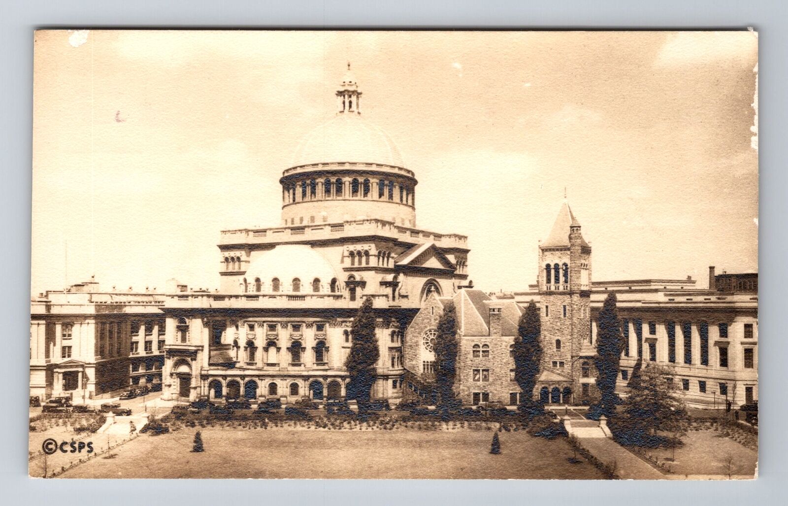 Boston MA-Massachusetts RPPC, The First Church Of Christ, Vintage Postcard