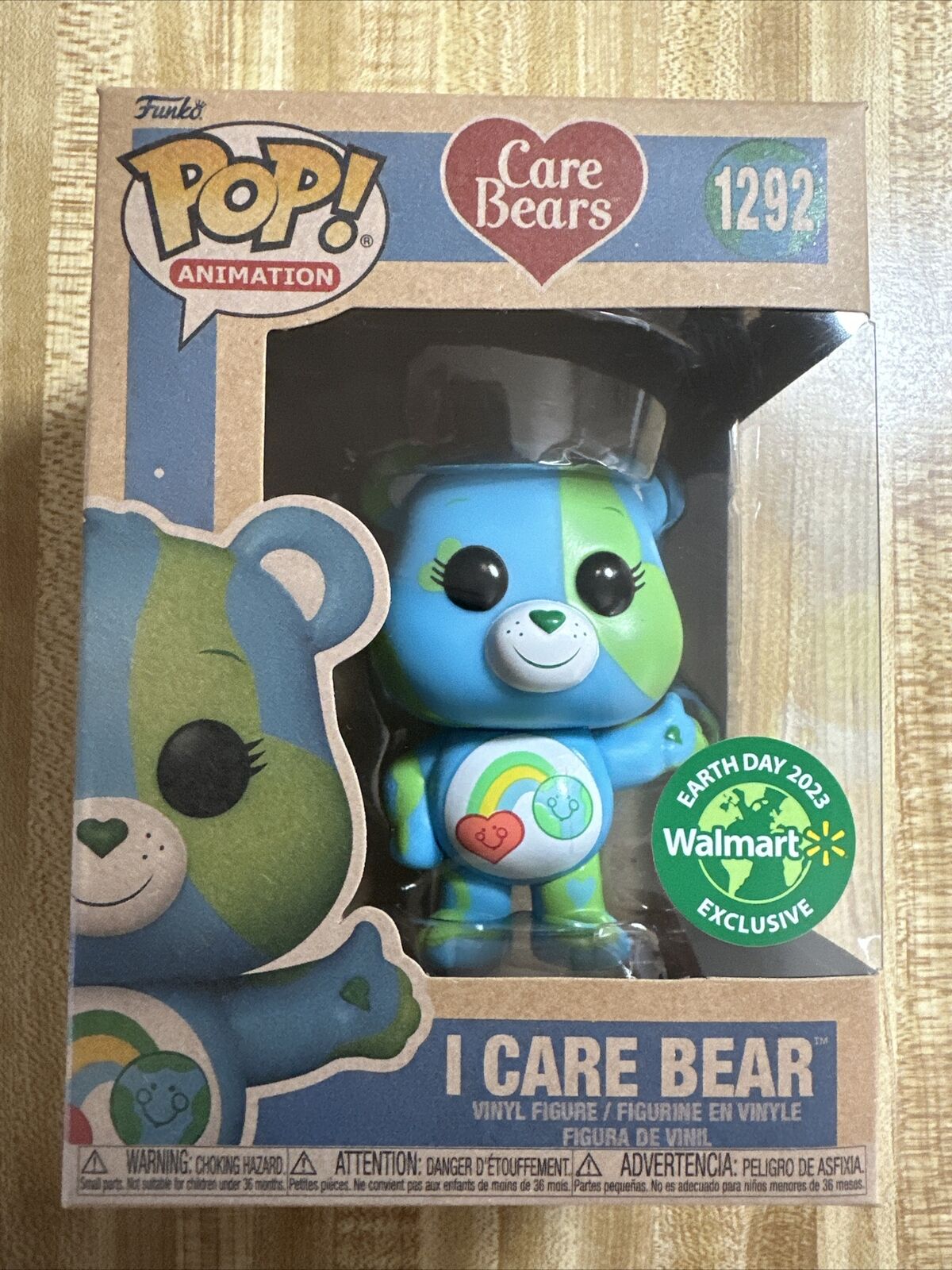 Funko Pop Care Bears- I Care Bear Earth Day Walmart Exclusive #1292