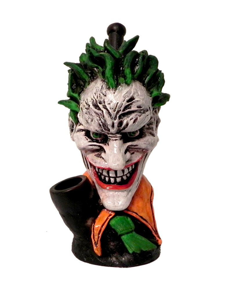 Big Head Joker Evil Clown Handmade Tobacco Smoking Hand Pipe Villain Character