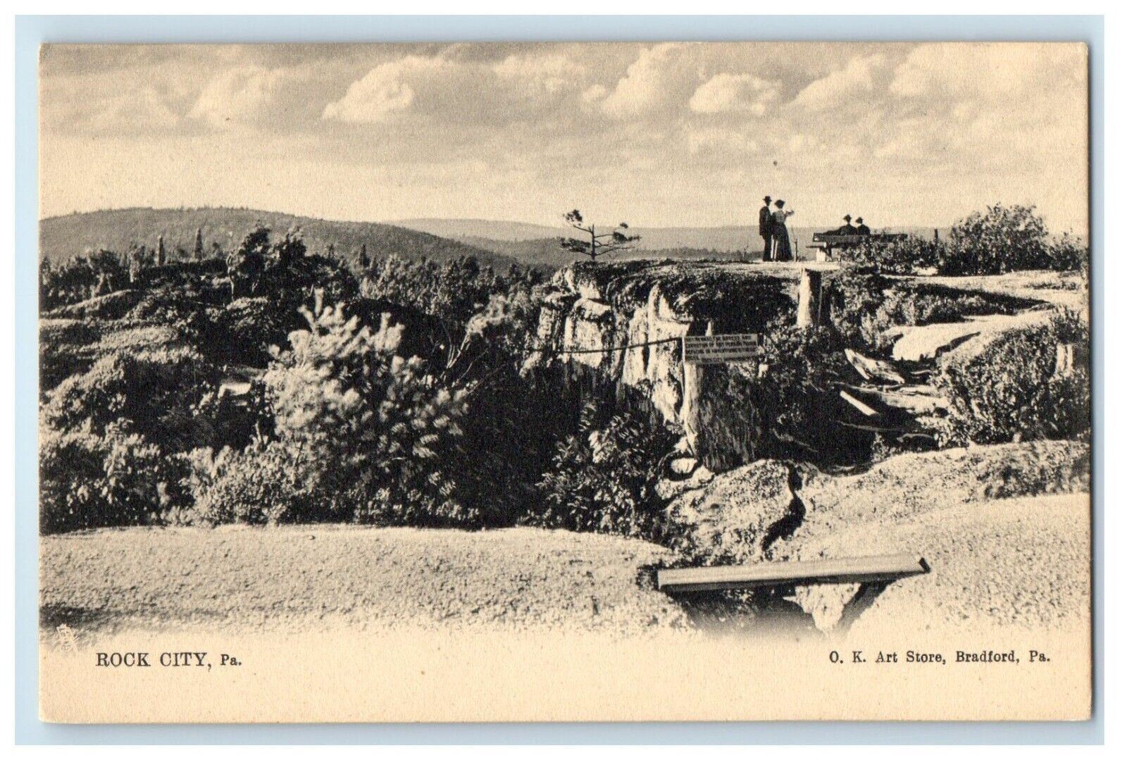 c1905 Bird's Eye View Of Rock City Pennsylvania PA Antique Tuck's Postcard