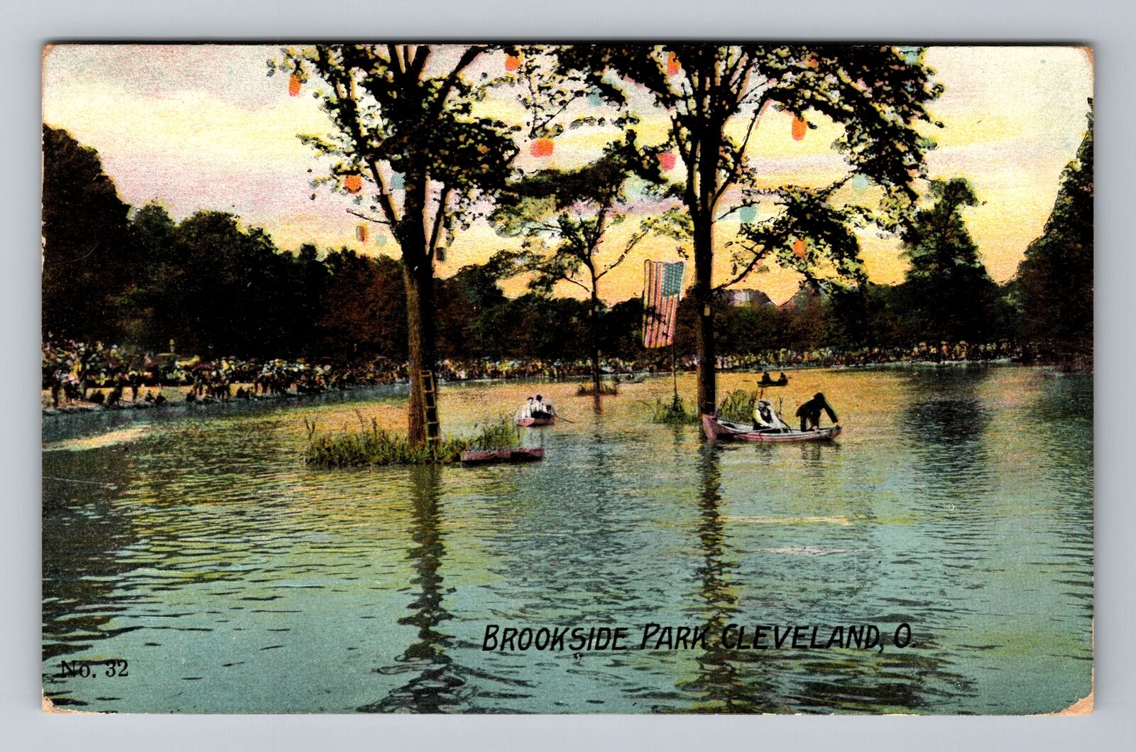 Cleveland OH-Ohio, Brookside Park, c1908 Antique Vintage Souvenir Postcard