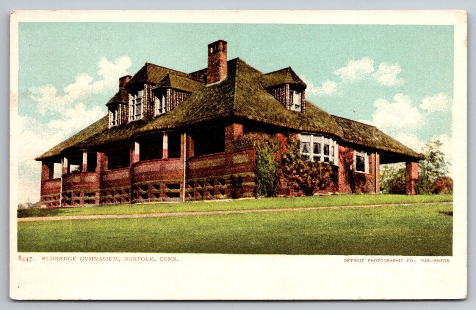 Eldredge Gymnasium, Norfolk Connecticut Vintage Postcard