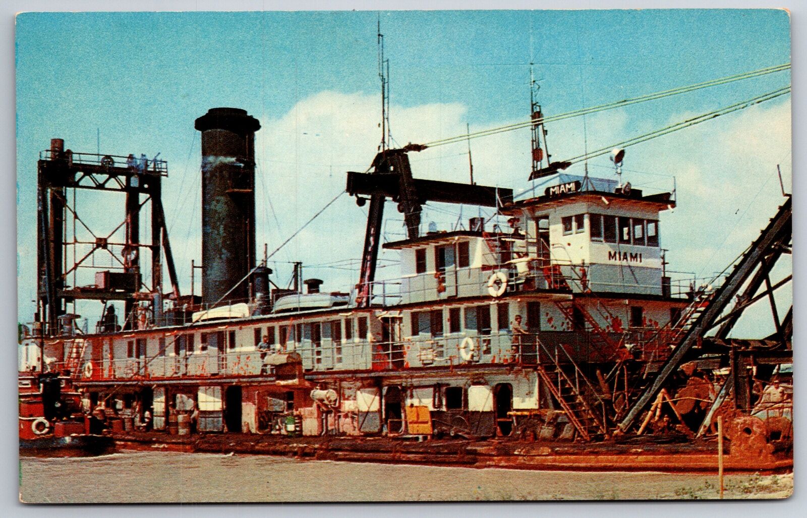 Raymondville Texas~Dredge Miami Cuts Deep Water Channel @ Port Mansfield~1950s