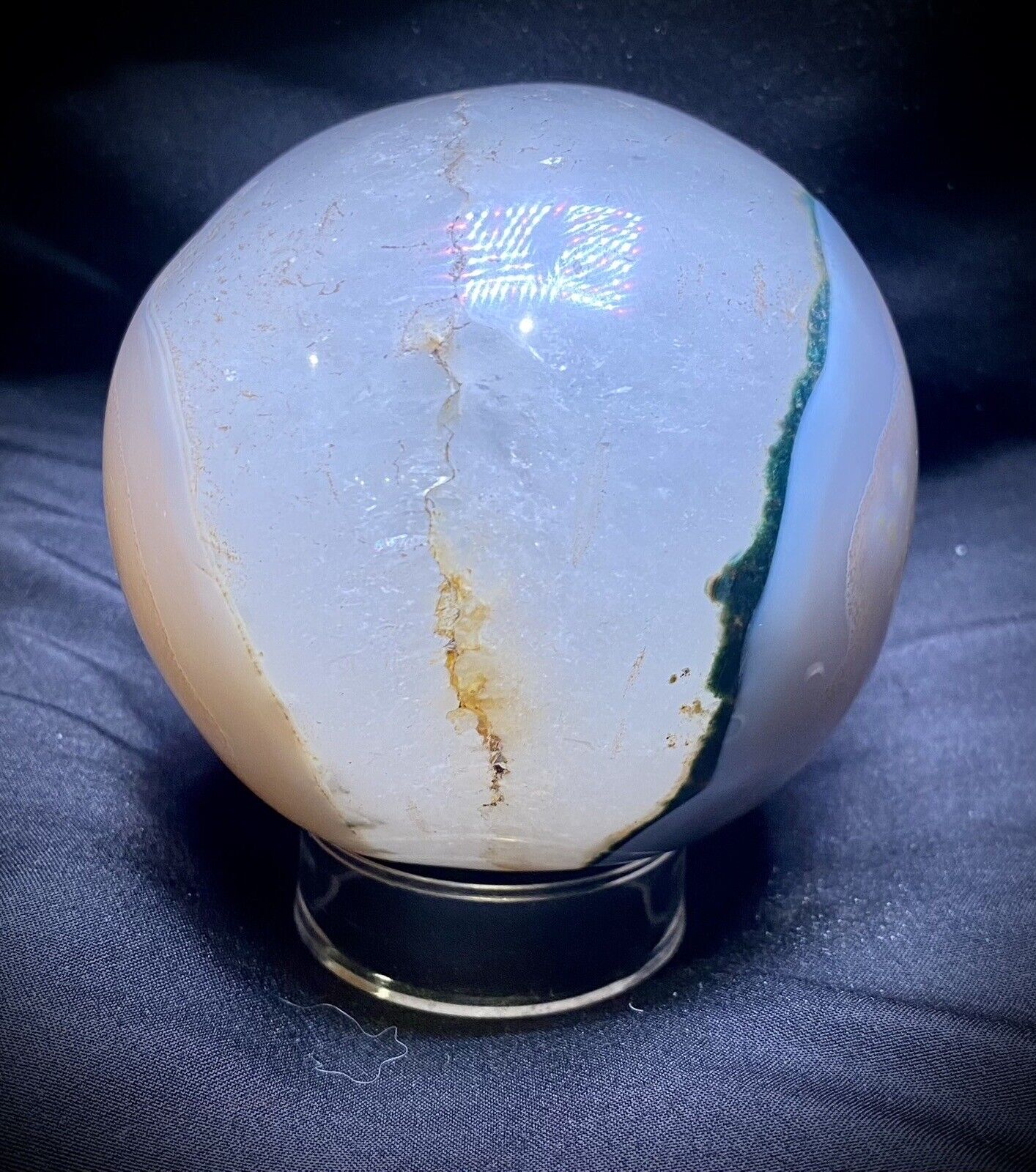 Unique Large Quartz And Agate Sphere