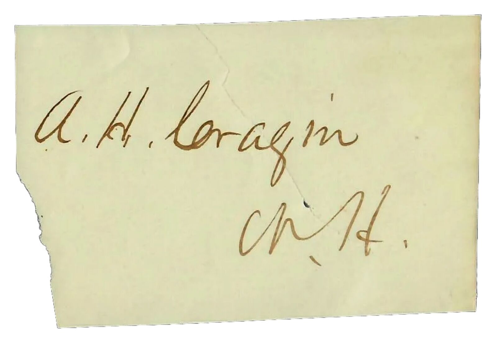 RARE “New Hampshire Senator” Aaron H. Cragin 2.75X4.75 Cut Signature
