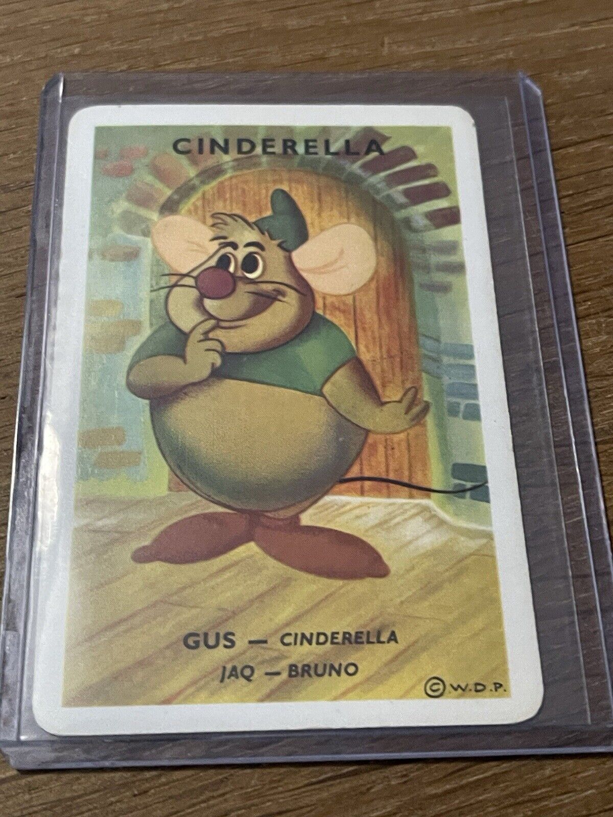 Vintage Rare French Disney 🎥 Card Game Gus Cinderella Playing Card RARE