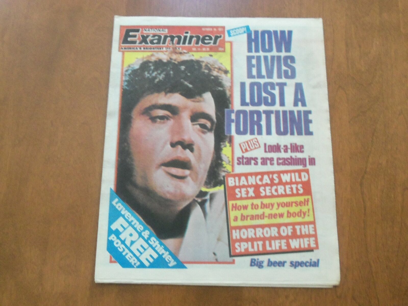 1977 OCTOBER 18 NATIONAL EXAMINER NEWSPAPER - HOW ELVIS LOST A FORTUNE - NP 4715