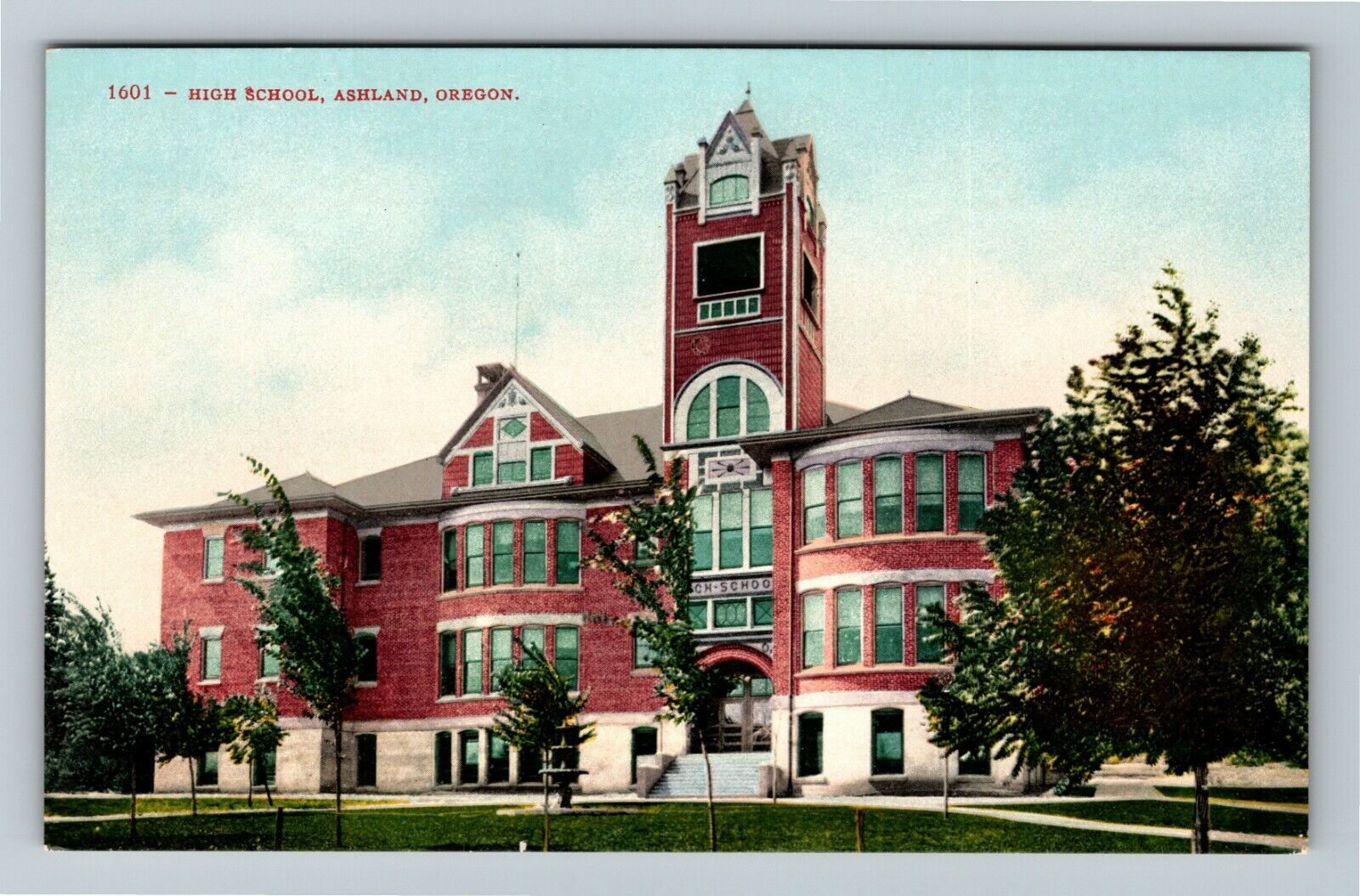 Ashland OR-Oregon, High School Vintage Souvenir Postcard