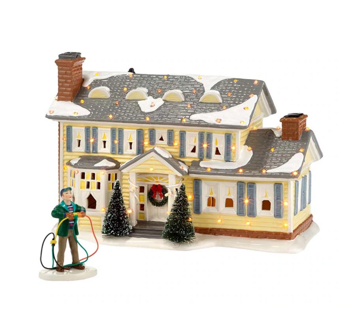 Dept 56 THE GRISWOLD HOLIDAY HOUSE & FIRE IT UP DAD SET OF 2 Christmas Vacation