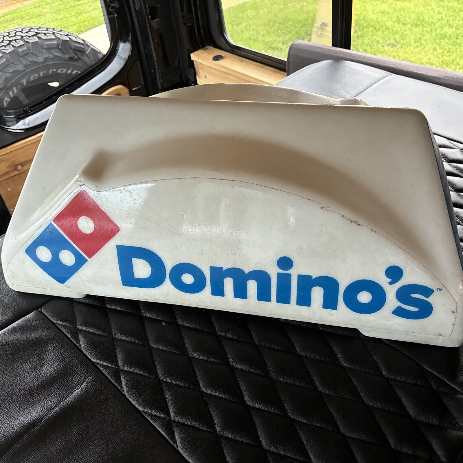 Domino's Pizza Car Topper Sign HTH INC UNTESTED W/ No Plug advertising delivery 