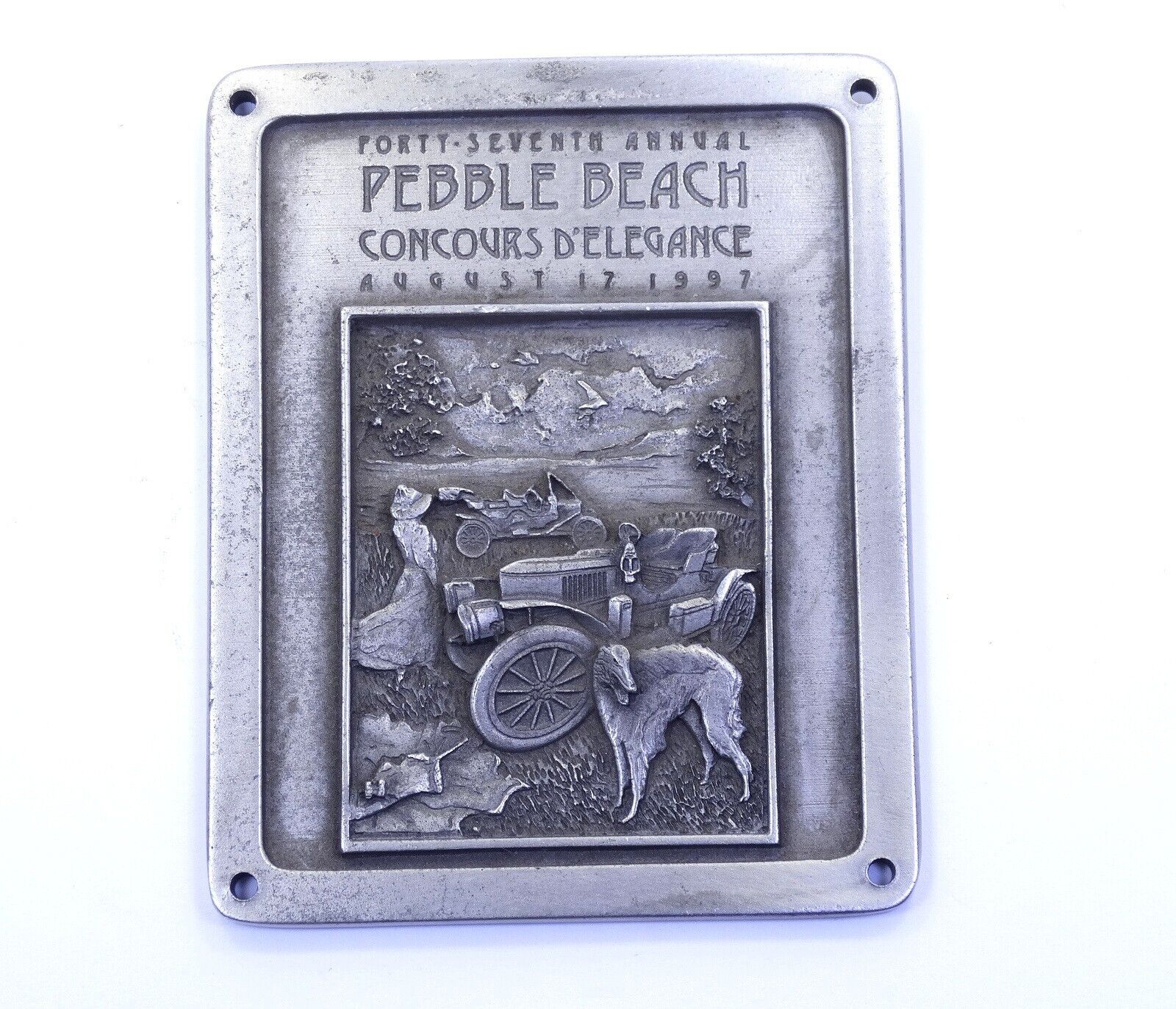 47th Annual Pebble Beach 1997 CONCOURS D'ELEGANCE Pewter Dash Plaque #490/950