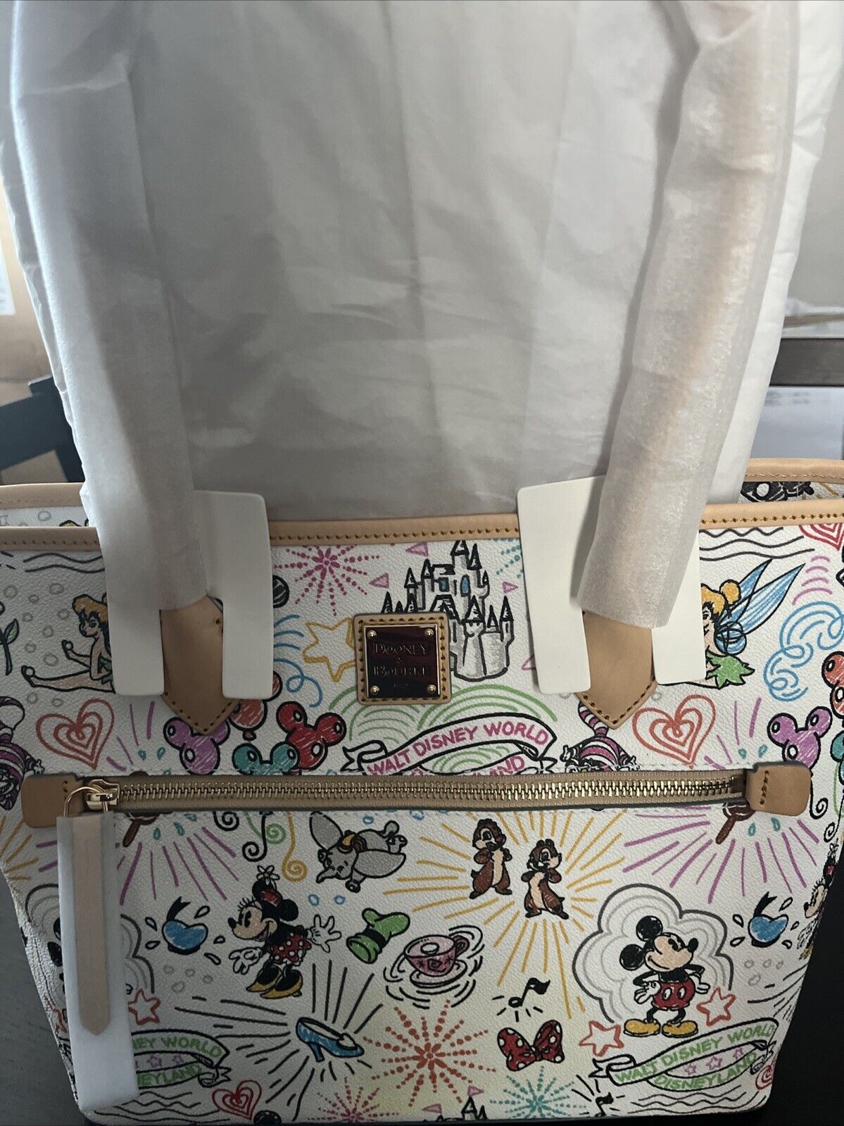 Disney Parks Sketch Mickey Minnie Dooney & Bourke Tote Bag New With Tags