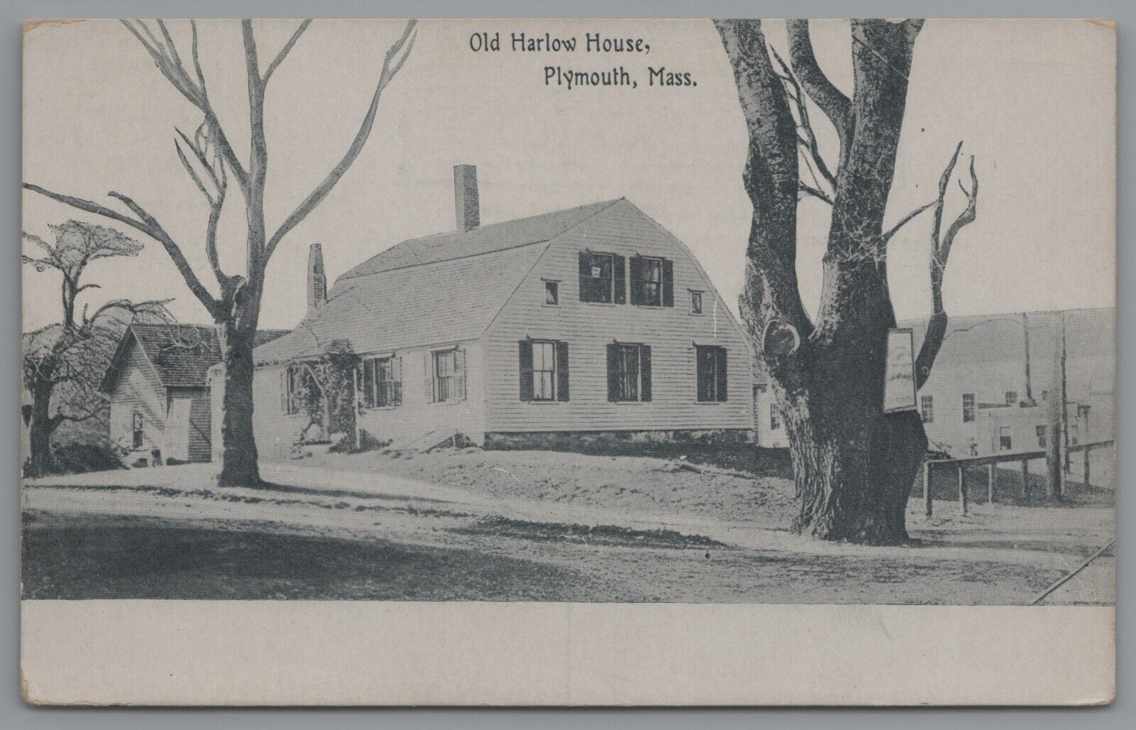Old Harlow House Plymouth MA Massachusetts Postcard