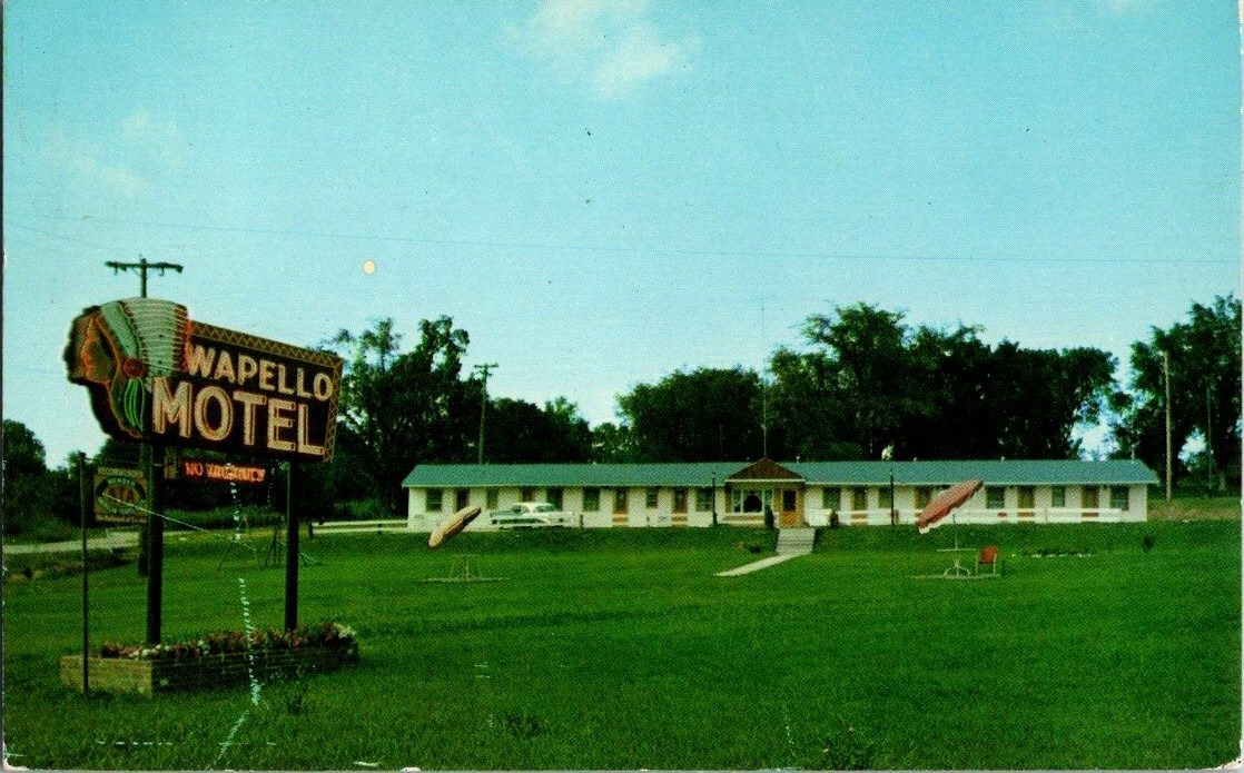 Wapello Motel Osceola Iowa 1959 postcard a24