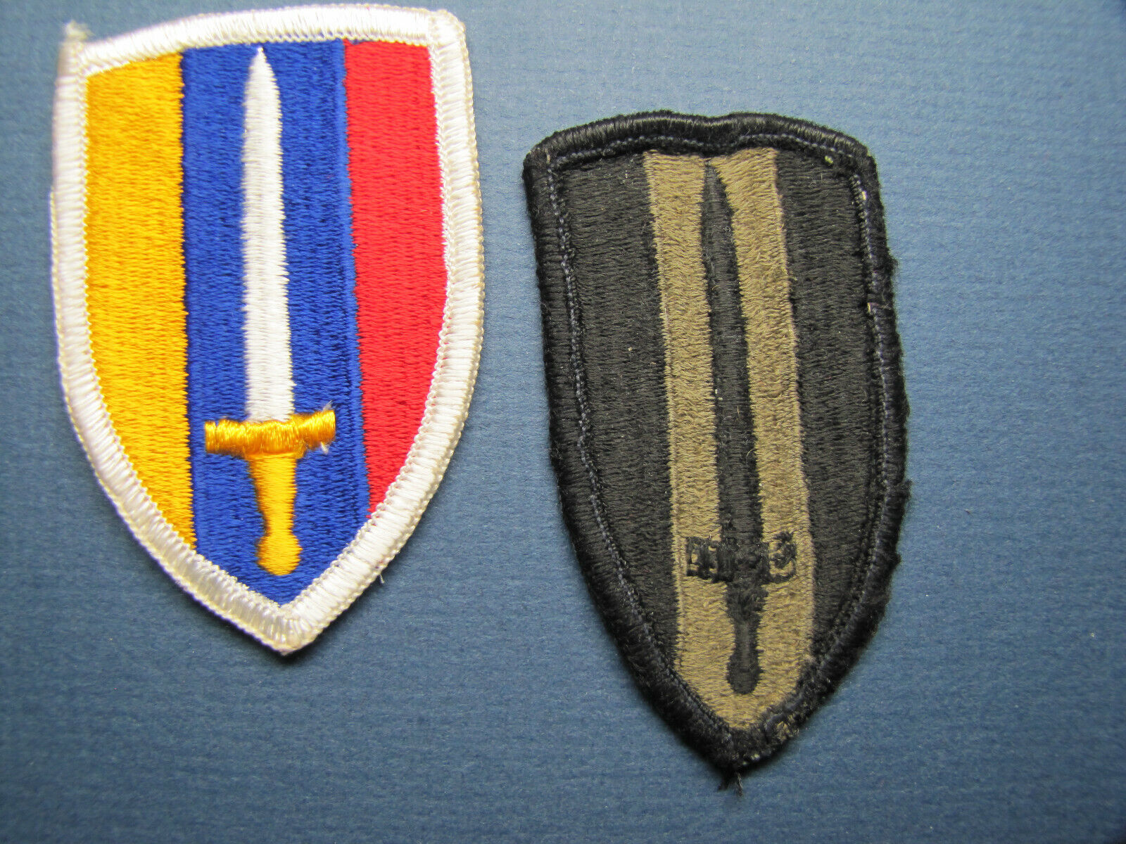 2 REAL US ARMY VIET NAM MILITARY AID PATCHES 