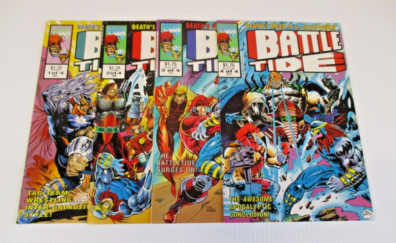 Battletide Marvel Comics  1 2 3 4  Complete Series 1992 High Grade Comics NM
