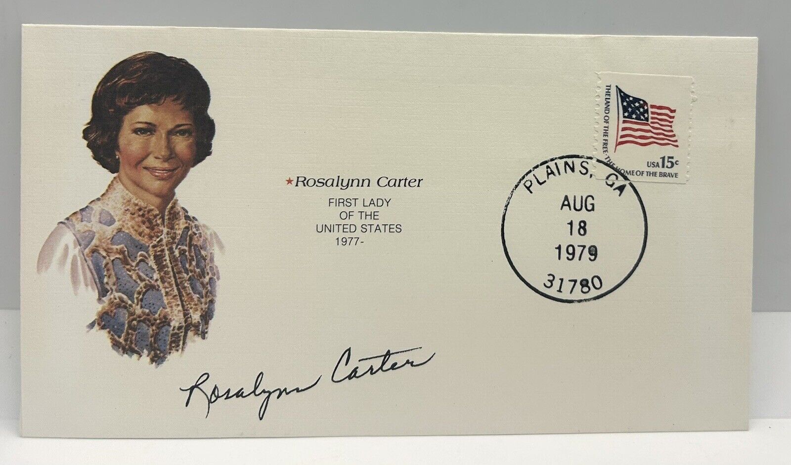 Rosalynn Carter Signed 1977 Inauguration First Day Cover First Lady Auto