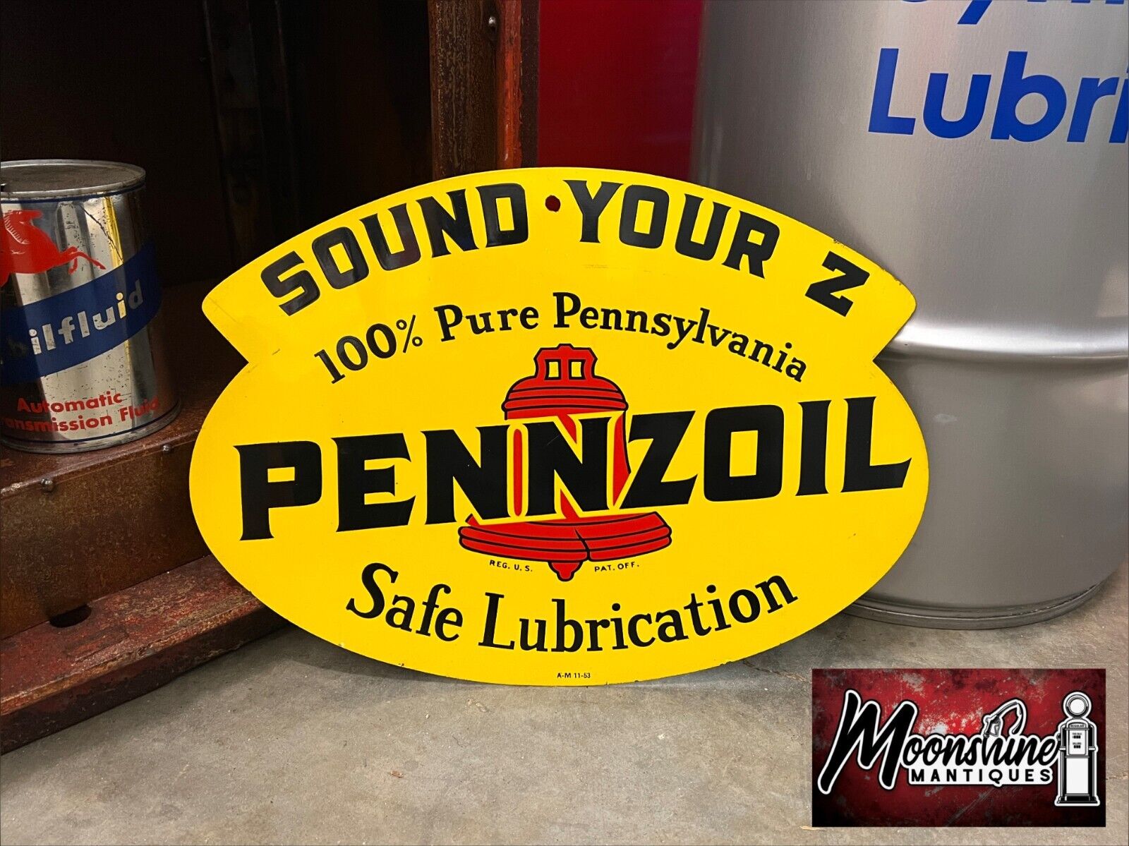 1950's PENNZOIL Motor Oil Can Rack Sign - Gas & Oil