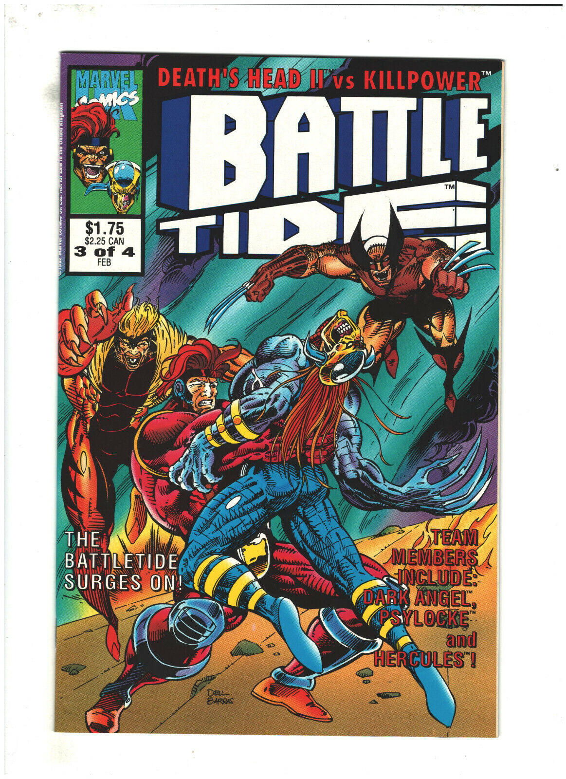 Battletide #3 VF/NM 9.0 Marvel UK 1993 Death\'s Head II & Killpower, Wolverine