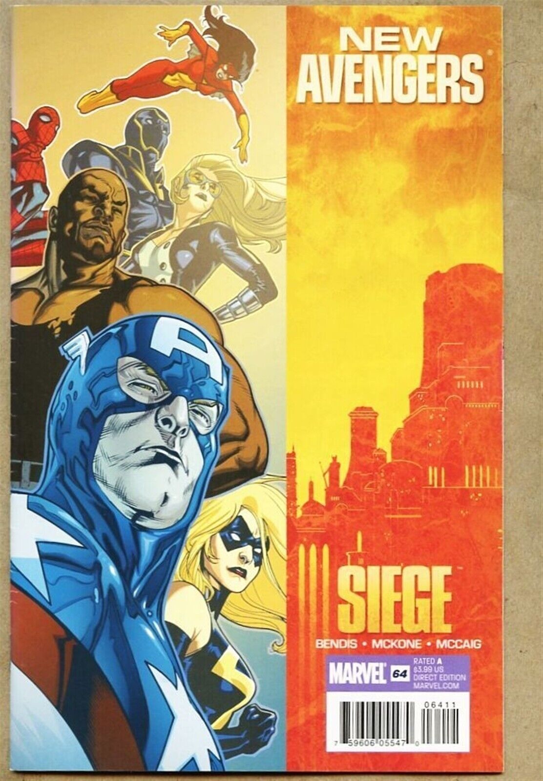 New Avengers #64-2010 vf- 7.5 last issue Siege The Hood Loki  Make BO