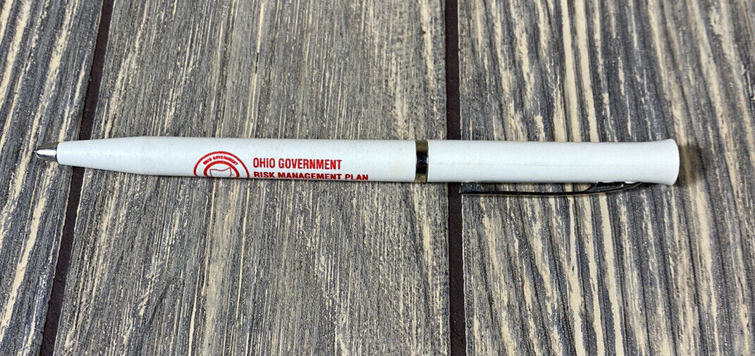 Vintage Ohio Government Risk Management Plan White Red Pen