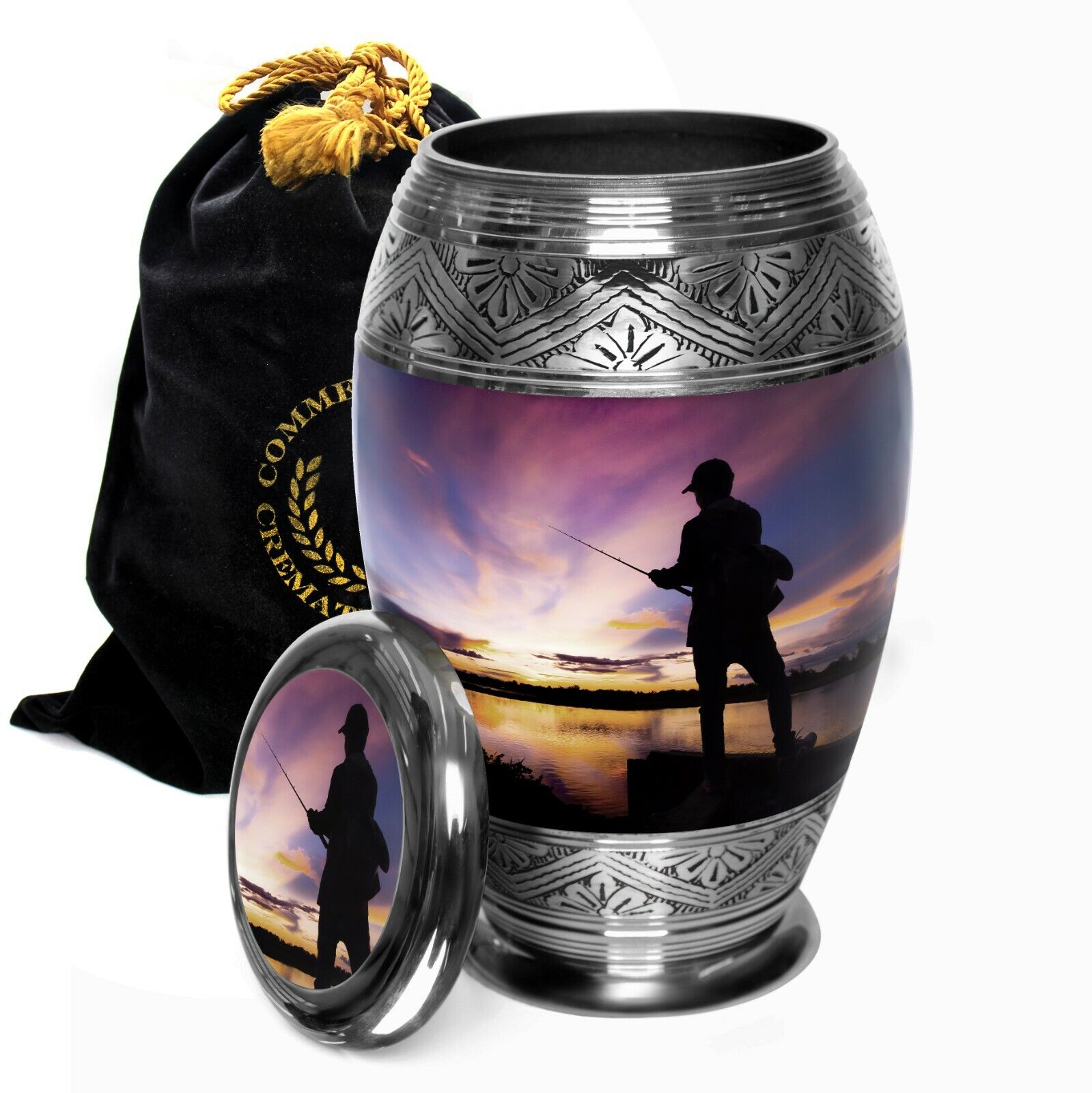 Gone Fishing Urns for Human Ashes Large and Cremation Urn Cremation Urns Adult