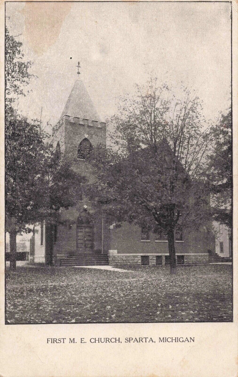 First M. E. Church Sparta Michigan MI Methodist Episcopal c1905 Postcard