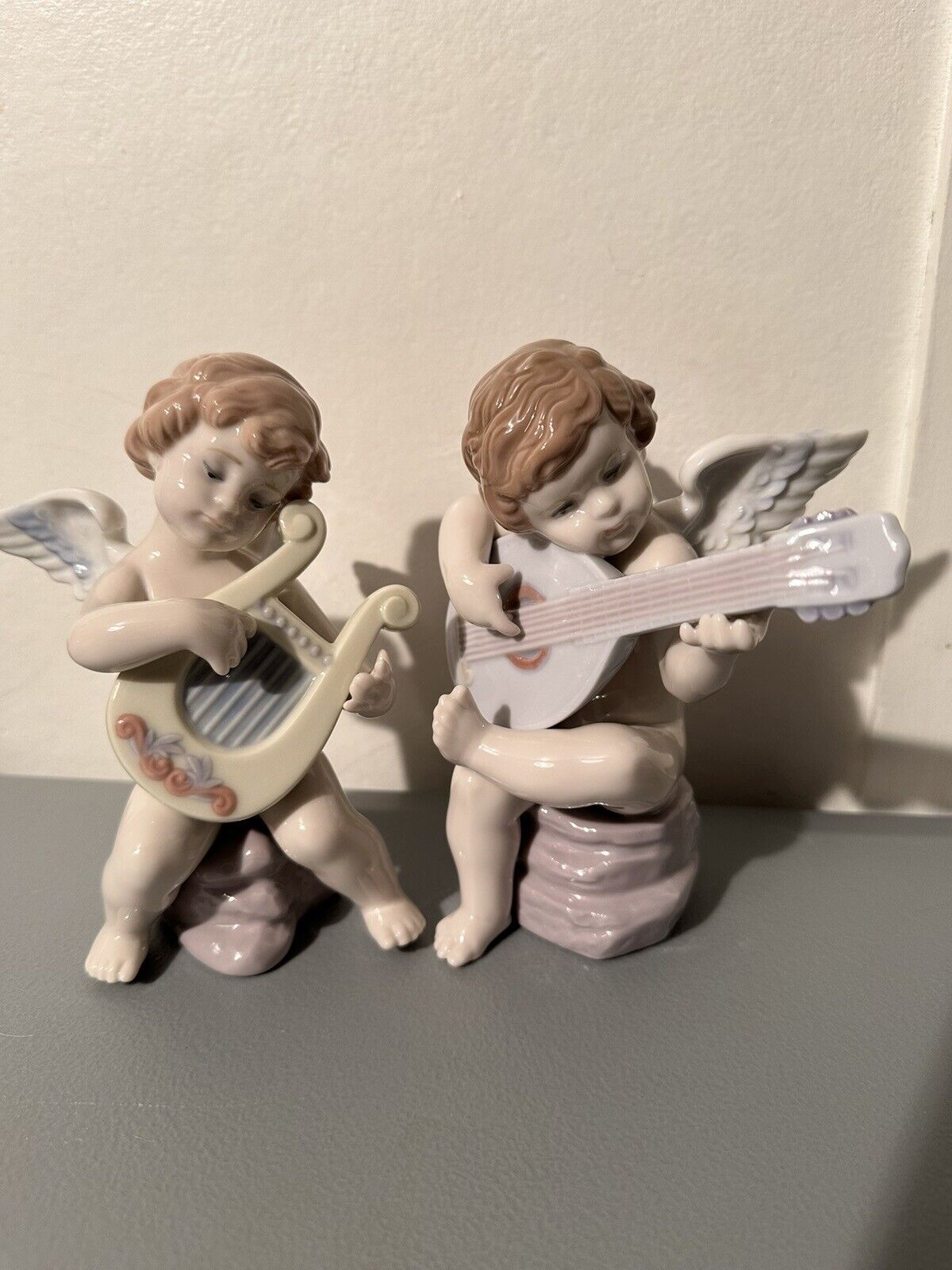 lladro angel figurines #6628 Adagio #6629 Allegro Excellent condition No box