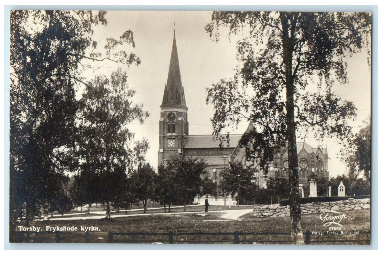 c1920's Fryksande Church Torsby Värmland County Sweden RPPC Photo Postcard