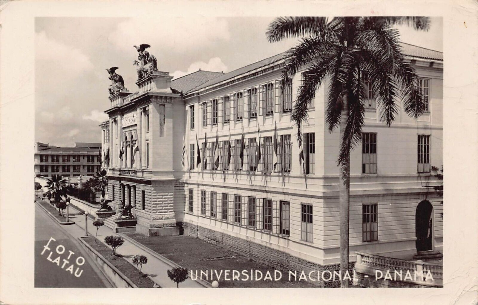 RPPC University of Panama Canal Zone Cancel Gorgas Stamp Photo Vtg Postcard A16