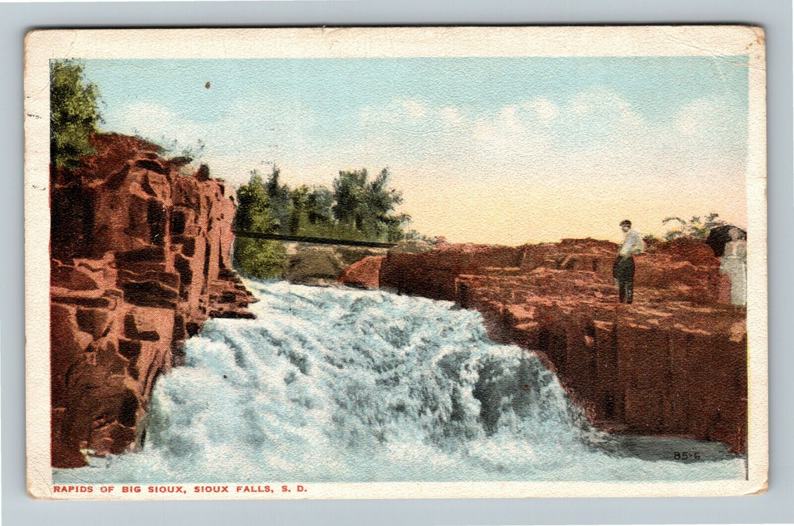 Sioux Falls South Dakota, RAPIDS BIG SIOUX, c1918 Vintage Postcard