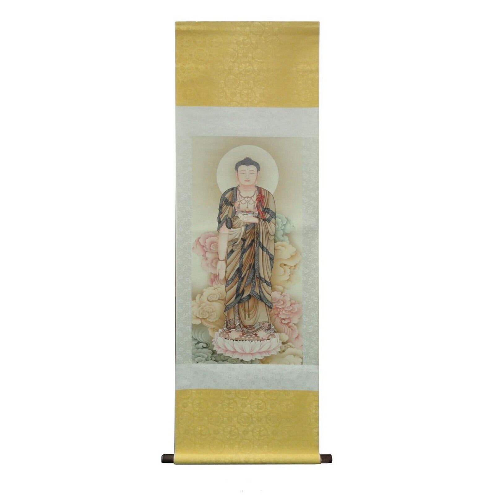 Chinese Hand Painted Standing Sakyamuni Scroll JZ189