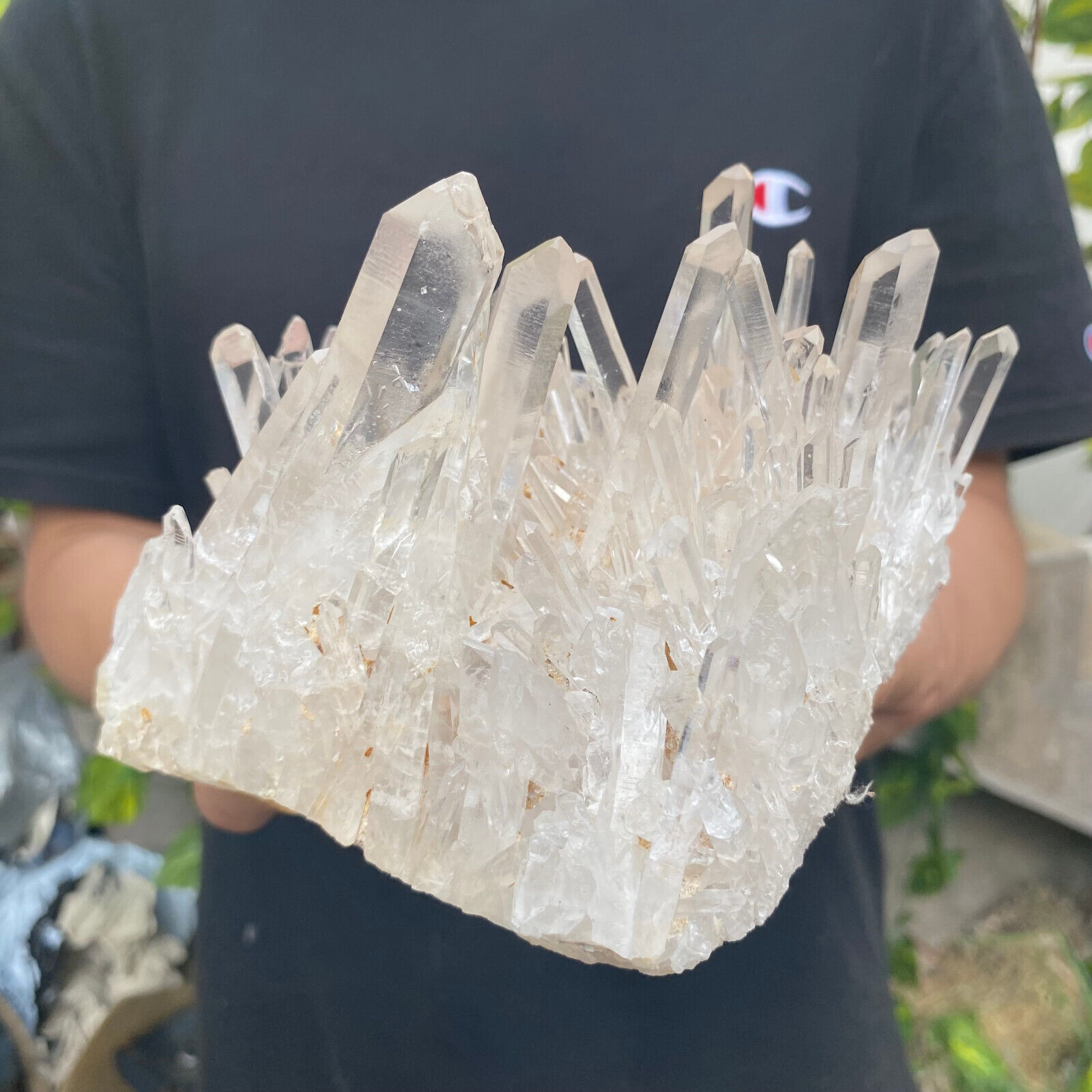 3.1LB Large Natural White Clear Quartz Crystal Cluster Rough Healing Specimen