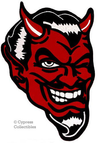 RED DEVIL BIKER PATCH satan lucifer LARGE WINKING SATAN VEST embroidered iron-on