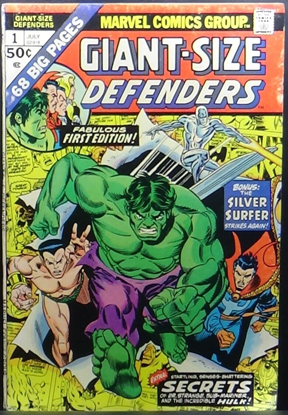 GIANT SIZE DEFENDERS #1 1974 7.0 F/VF FIRST GIANT SIZE ORIGIN STORIES 
