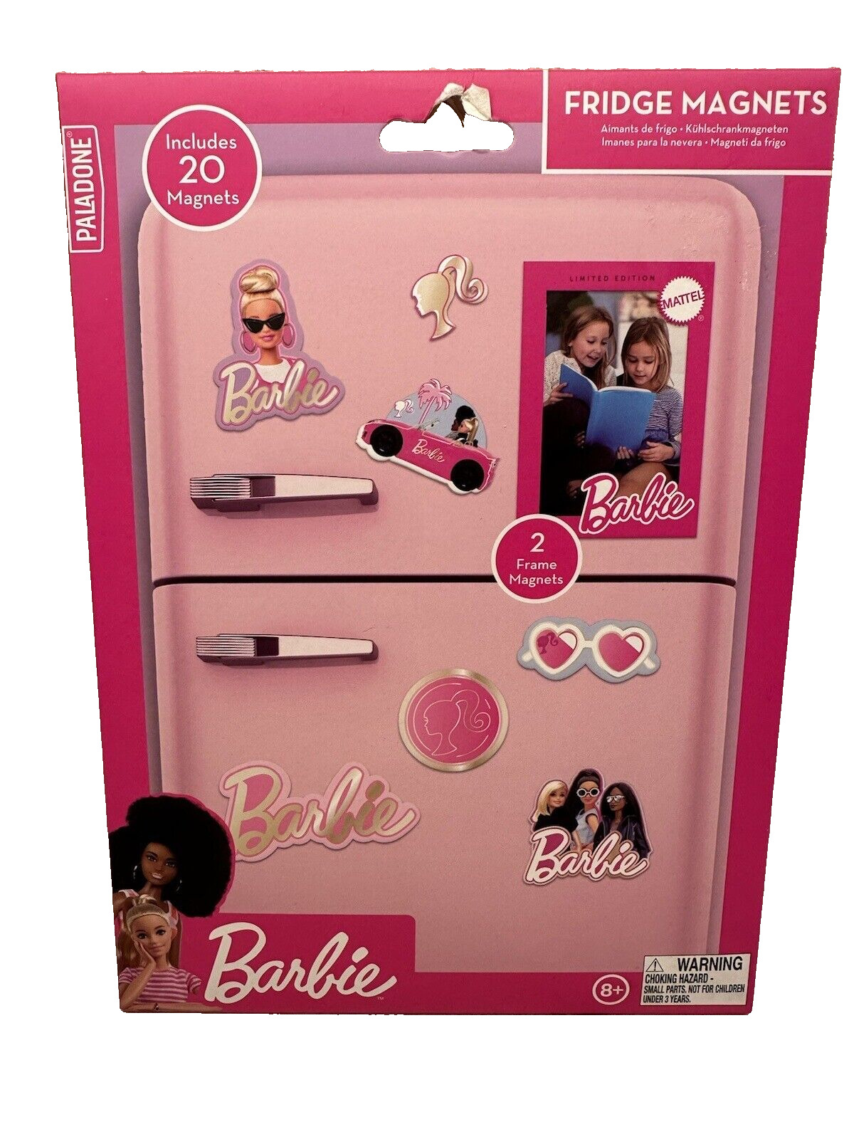 Barbie Fridge Magnets Set Of 20 Paladone 2023 New in Pink Palm Tree Car Frames
