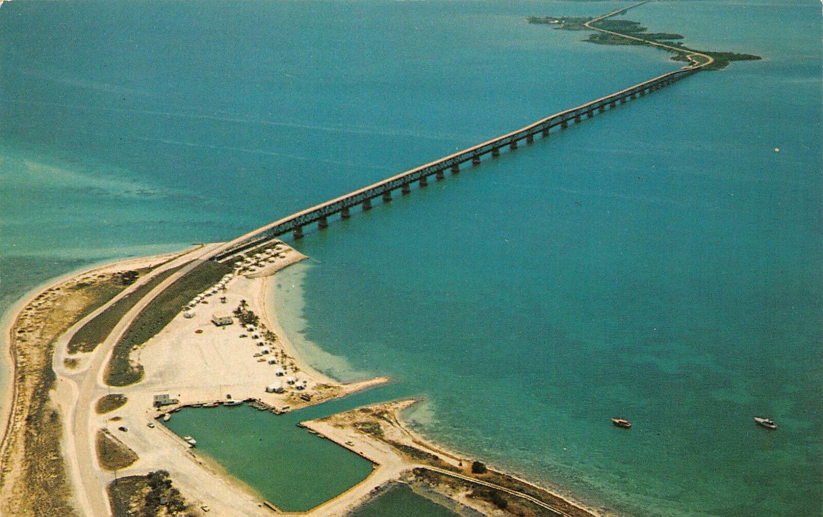 Key West Florida Bridge Aerial View Bahia Honda Postcard 7353