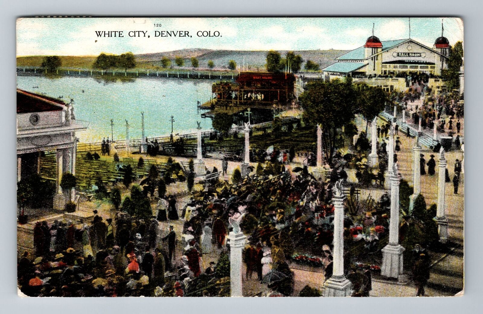 Denver CO-Colorado, White City, Scenic View, c1920 Vintage Postcard