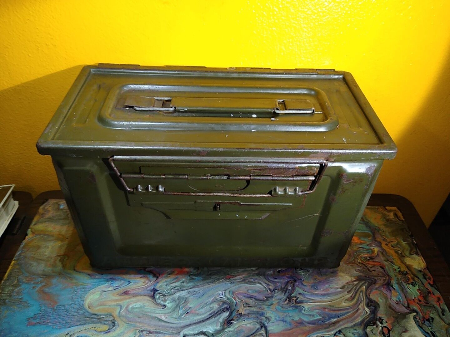 Vintage US Ammo Can, Metal WWII 50cal M2 Belmont Amm. Box