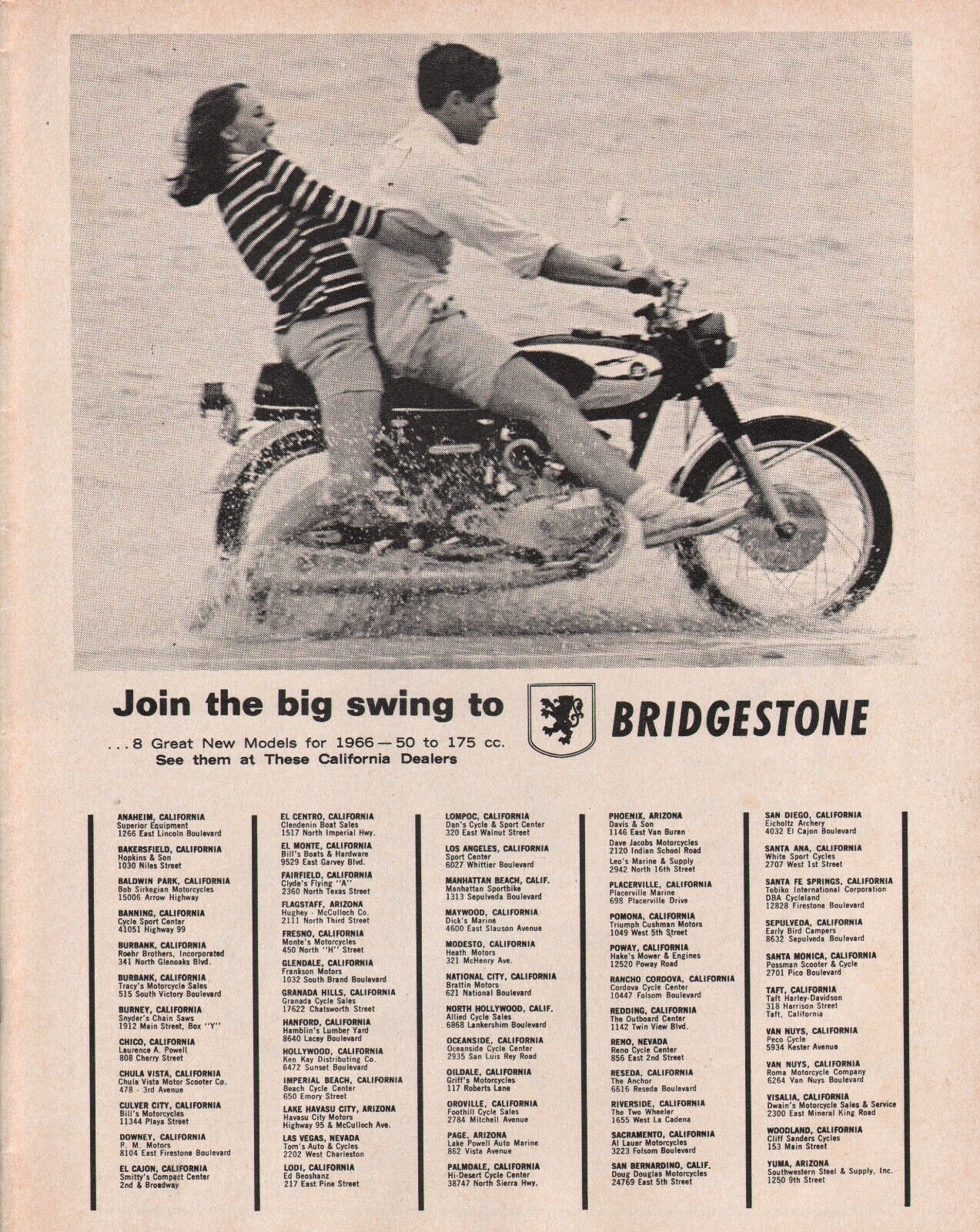 1966 Bridgestone - Vintage Motorcycle Ad