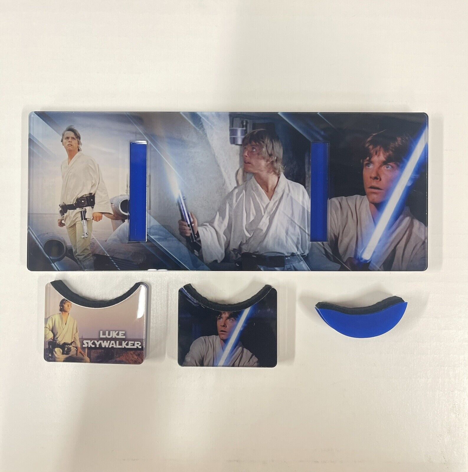 Star Wars Luke Skywalker Acrylic Photo Lightsaber Display Stand Custom Made V1