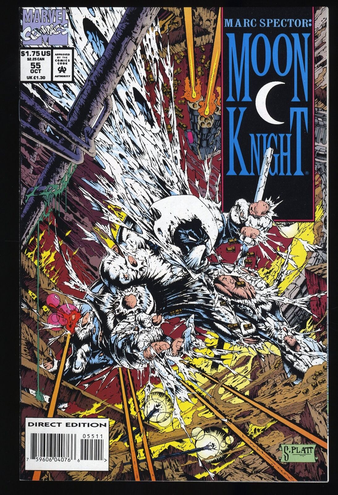 Marc Spector: Moon Knight #55 NM 9.4 1st Stephen Platt Art Marvel 1993