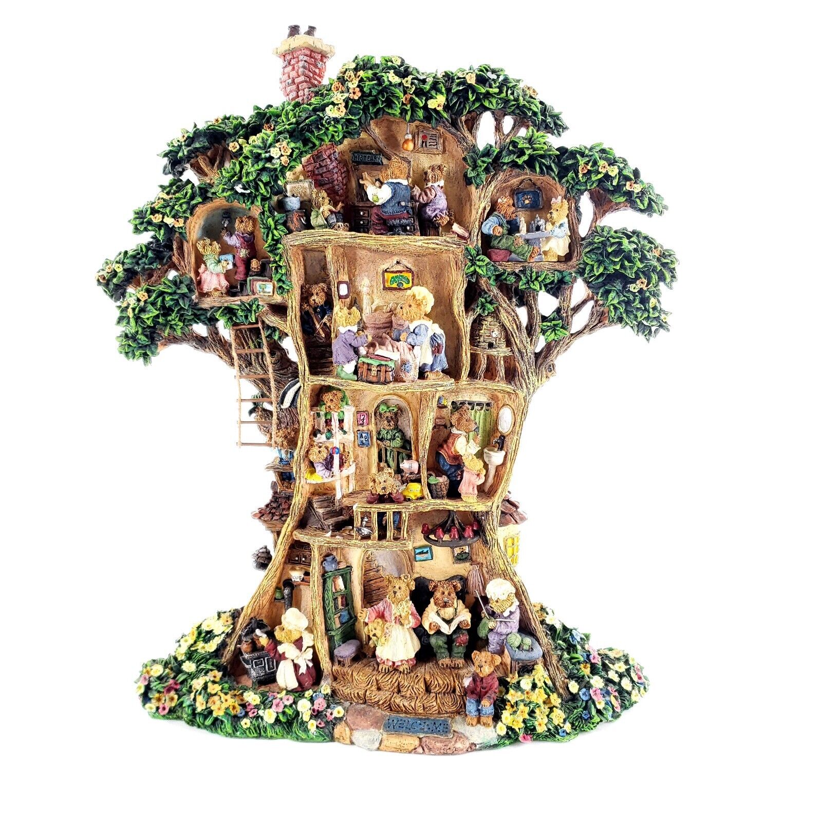 The Boyd’s Bears Treehouse Wall Plaque Tabletop Display Sculpture Danbury *READ*