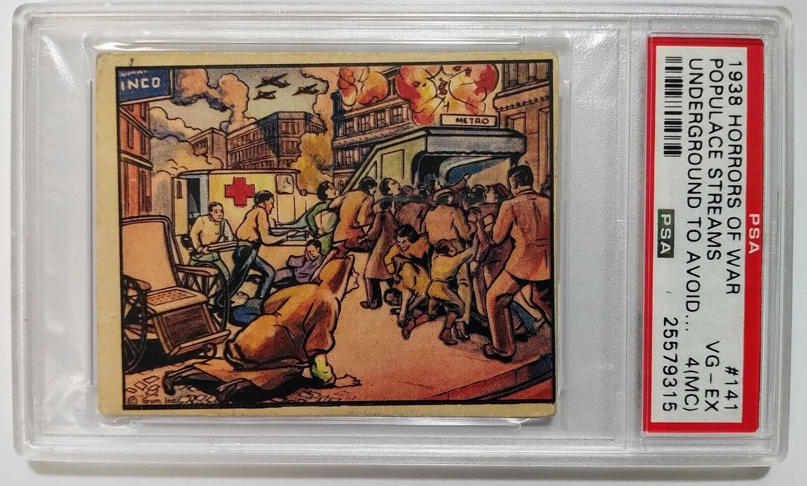 1938 'THE HORRORS OF WAR' GUM INC. CARD #141 
