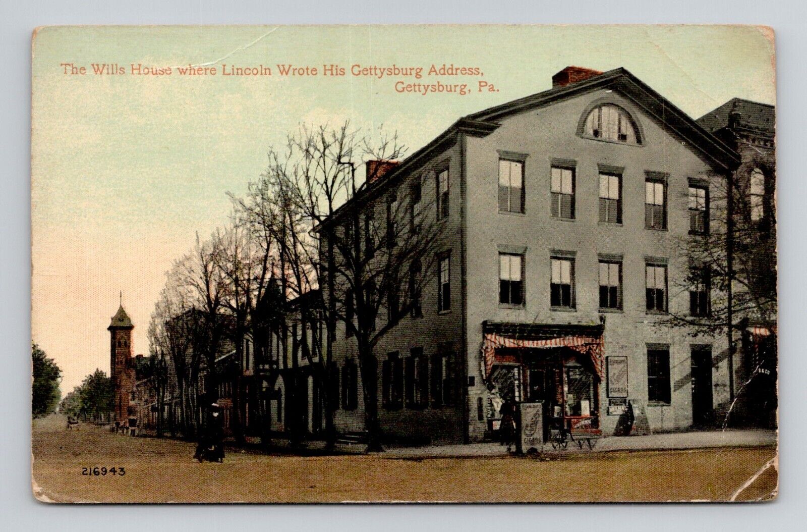 Postcard Willis House Gettysburg Pennsylvania PA, Antique h2