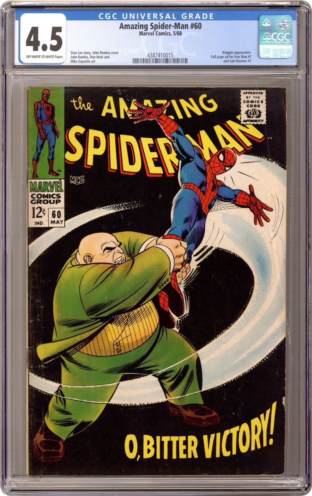 Amazing Spider-Man #60 CGC 4.5 1968 4387410015