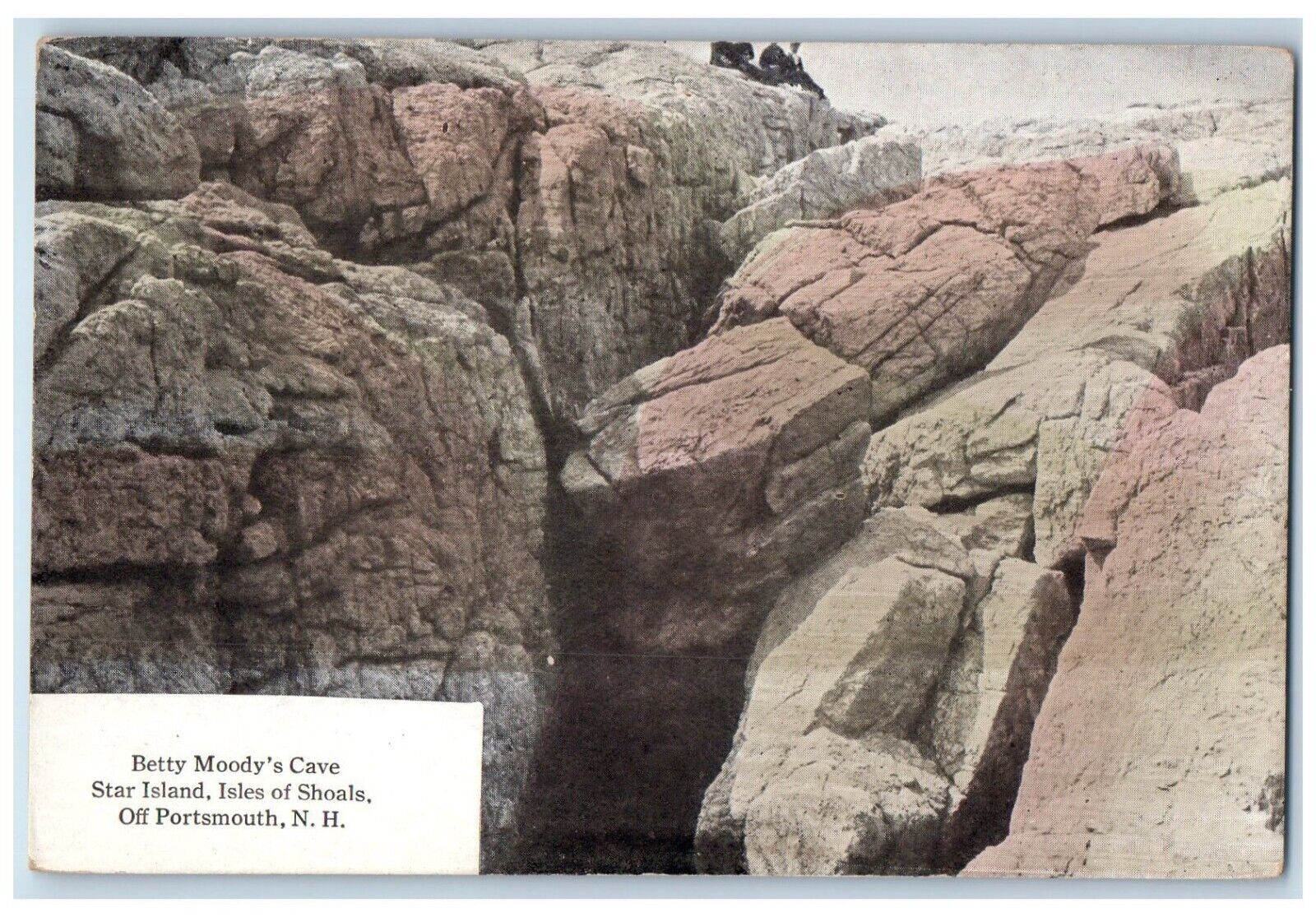 c1910's Betty Moody's Cave Star Island Portsmouth New Hampshire NH Postcard