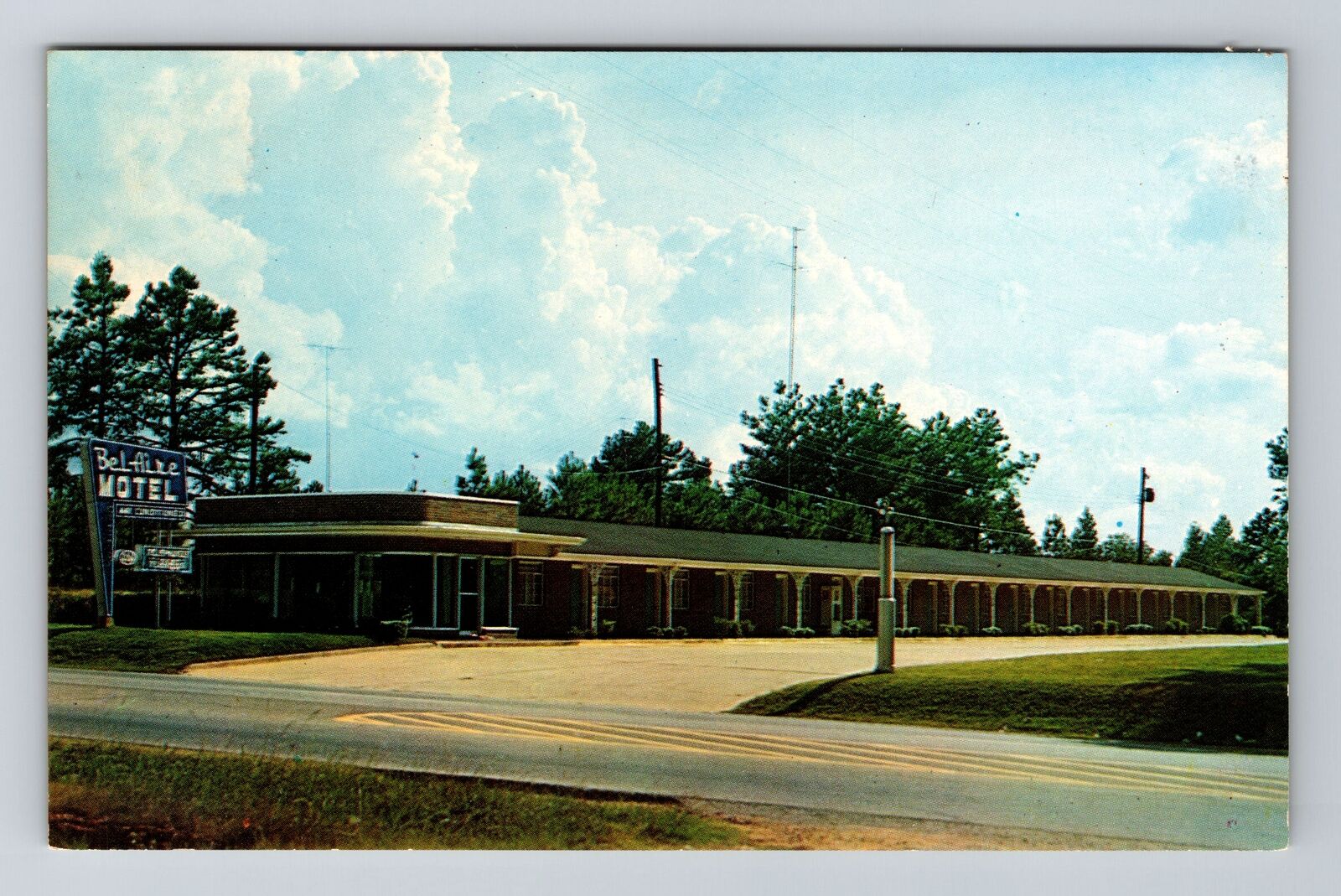 Tuscaloosa  AL-Alabama, Bel-Aire Motel, Advertising, Antique Vintage Postcard