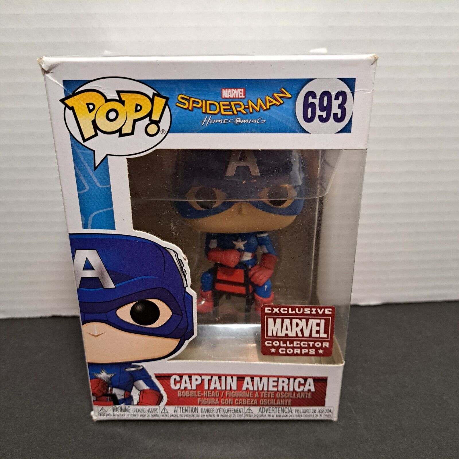 Funko POP Marvel Collector Corps 693 Captain America Spider-Man Homecoming